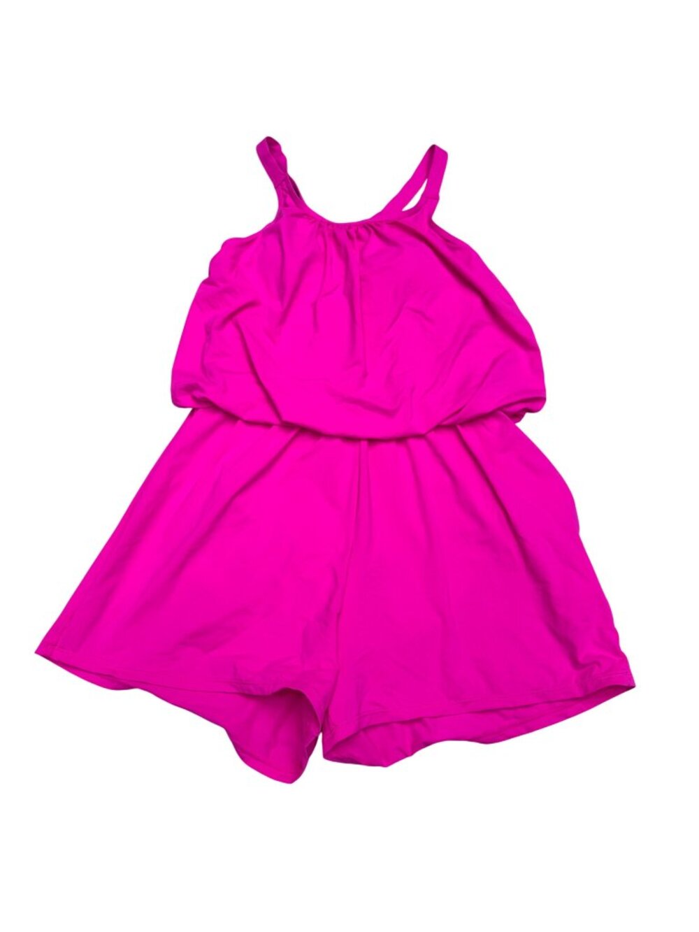 Tempt Me Women's One Piece Swimsuit Romper Built-In Cups Adjustable Straps Sz M